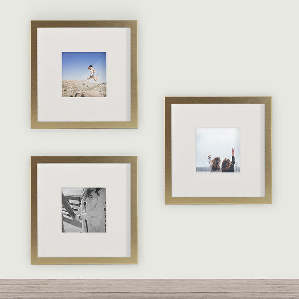 4x4 (or 8x8) Brushed Metal, Square Instagram Photo Frame – Tiny