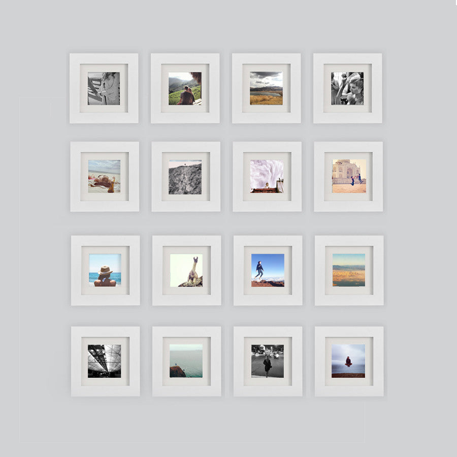16-Pack, White, 6x6 Photo Frame (4x4 Matted)