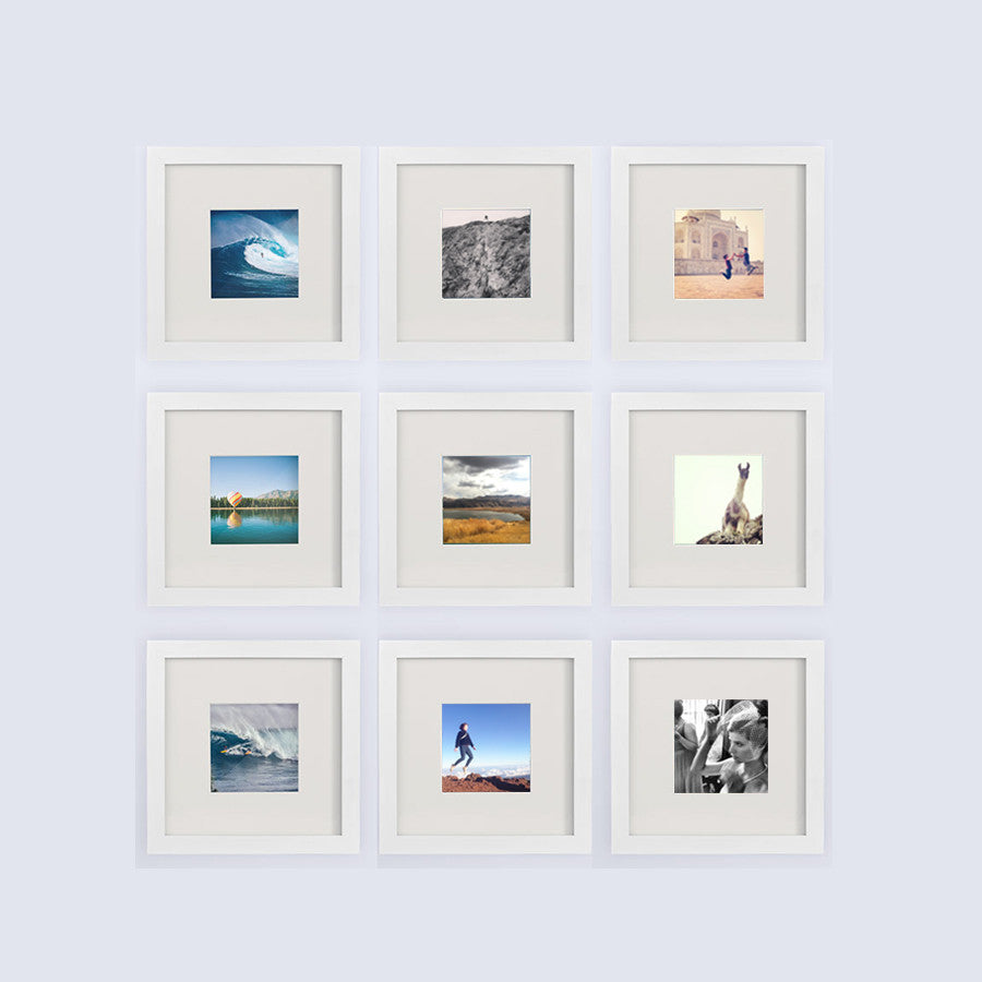 9-Pack, white, 8x8 Photo Frame (4x4 Matted) – Tiny Mighty Frames