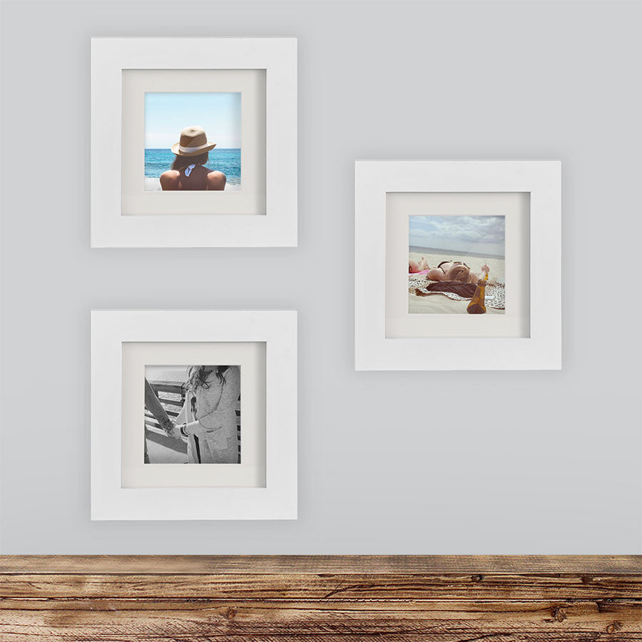 White Matted Picture Frames